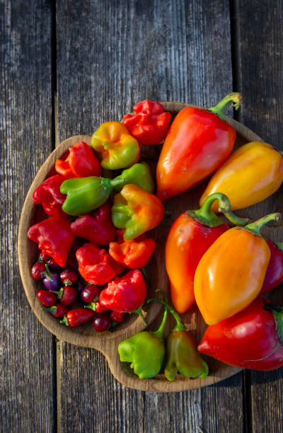 istock hot and sweet peppers on a beautiful plate 2178260050