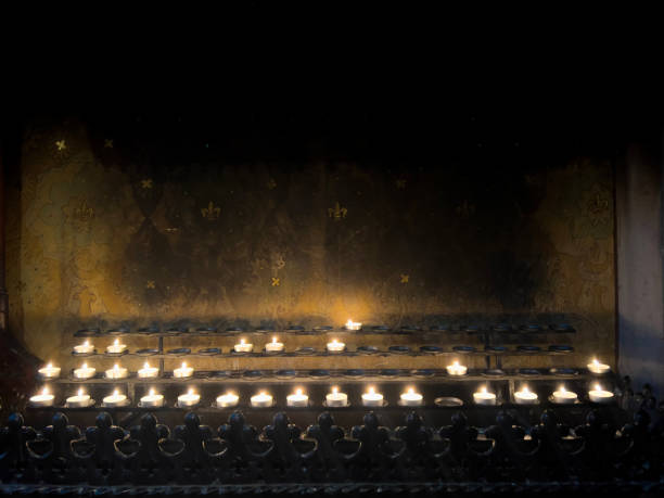 In Christian churches, believers light one of these candles and pray for their wishes and requests.