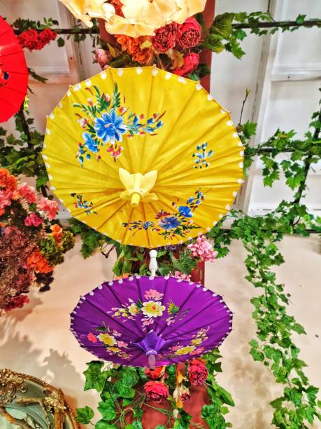 istock Colorful paper based umbrella used as interior decoration 2178265955