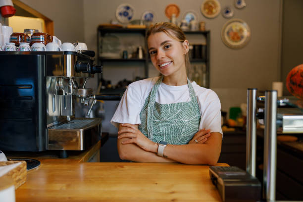 istock Smiling Barista at a Cozy Caf 2178266438