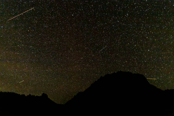 istock Night Sky Activity and Utah Mountains Silhouette 2178272520