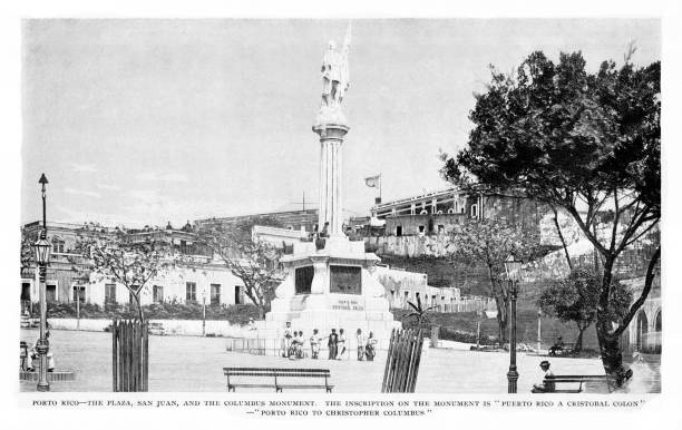 istock Christopher Columbus Statue in San Juan Plaza, Puerto Rico, World History 2178273072
