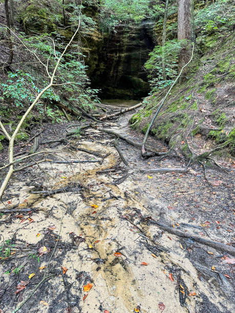 istock Scenic view on Old Man's Cave trail at Hocking Hills State Park in Logan, Ohio 2178274859