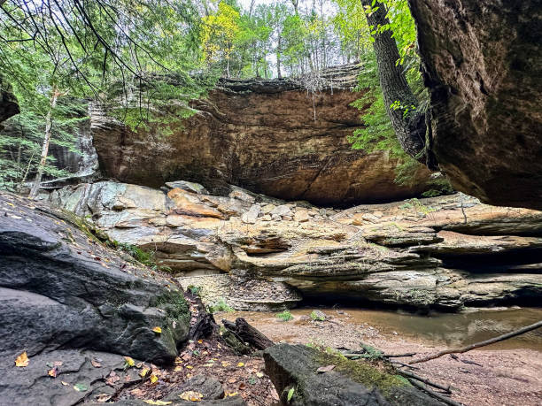 istock Scenic view on Old Man's Cave trail at Hocking Hills State Park in Logan, Ohio 2178274892