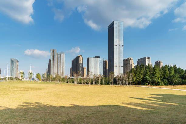 istock city park with modern building background in shanghai 2178283191