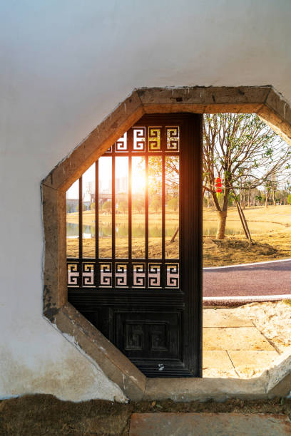 Ancient door of Chinese temple