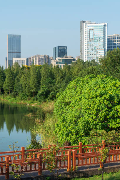 istock Lakeside modern office building in China 2178284192