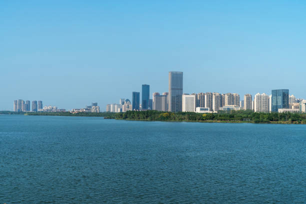istock Lakeside modern office building in China 2178284216