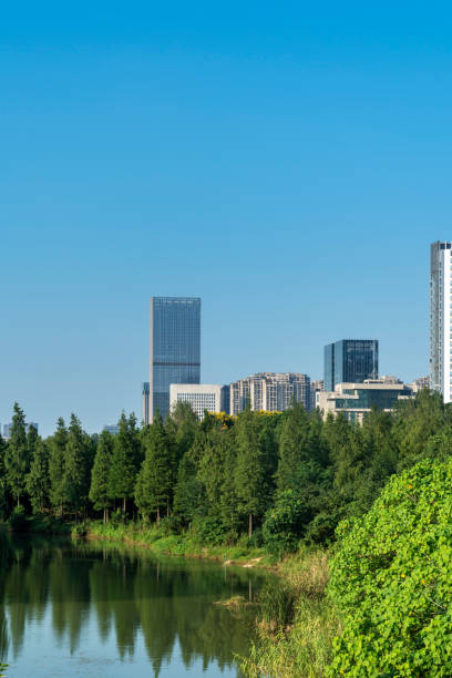 istock Lakeside modern office building in China 2178284247