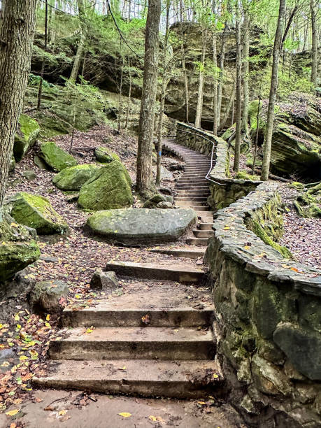 istock Scenic view on Old Man's Cave trail at Hocking Hills State Park in Logan, Ohio 2178284511