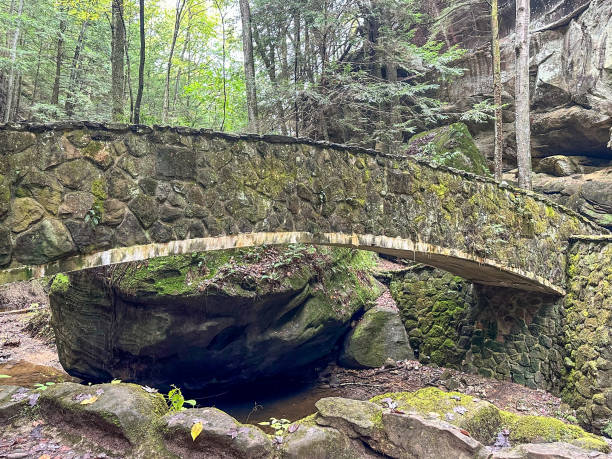 istock Scenic view on Old Man's Cave trail at Hocking Hills State Park in Logan, Ohio 2178284517
