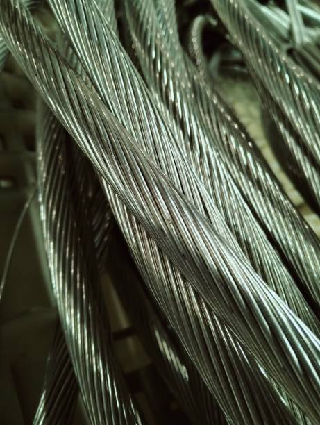 istock portrait of shiny galvanized steel cables 2178284858