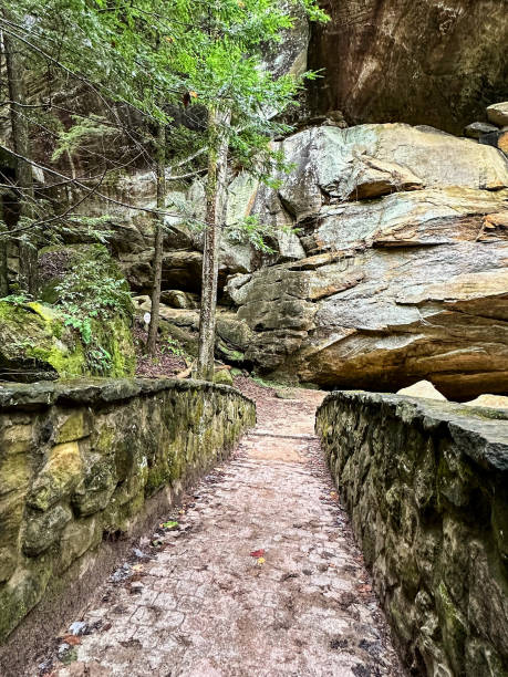 istock Scenic view on Old Man's Cave trail at Hocking Hills State Park in Logan, Ohio 2178289822