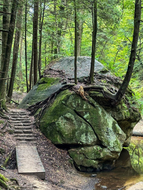 istock Scenic view on Old Man's Cave trail at Hocking Hills State Park in Logan, Ohio 2178289828