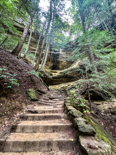 istock Scenic view on Old Man's Cave trail at Hocking Hills State Park in Logan, Ohio 2178289830