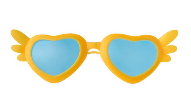 istock yellow frame heart shaped fancy sunglasses isolated 2178290558