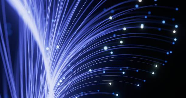 istock A flow of radiant blue lines intersecting and curving through space 2178301535