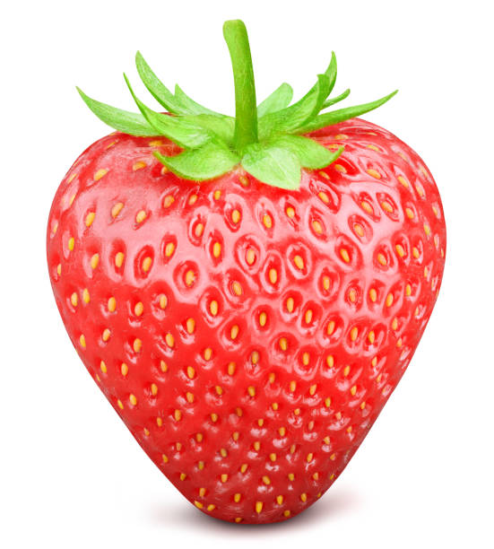 istock Fresh organic strawberry with leaves isolated clipping path 2178307297