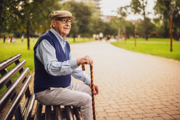 istock Senior man in park in autumn 2178315026