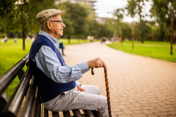 istock Senior man in park in autumn 2178315041