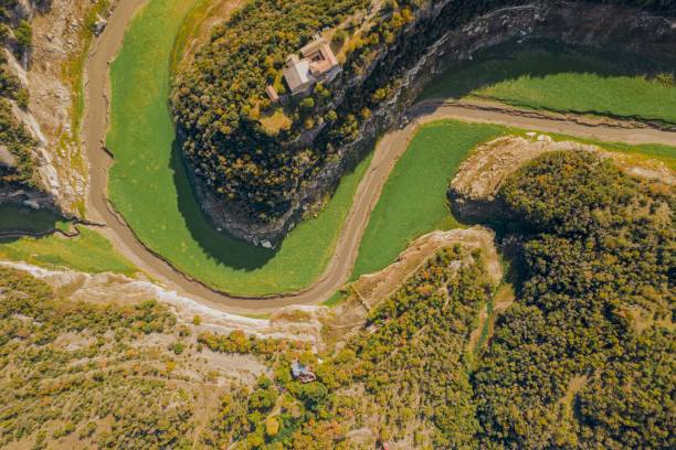 Aerial shot of meanders