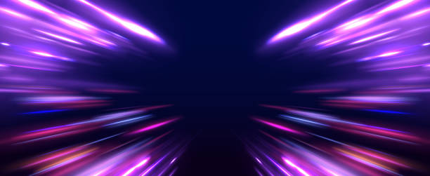 istock Light trail wave, fire path trace line, car lights, optic fiber and incandescence curve twirl 2178325156