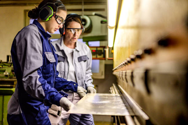 istock Caucasian Women Engineers Operating Industrial Machinery 2178325717