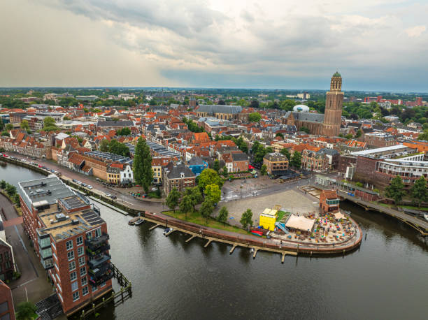 istock Zwolle from above during a summer sunset 2178327510