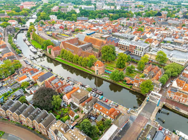 istock Zwolle Throbeckegracht from above during a summer sunset 2178327545
