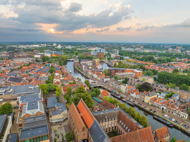 istock Zwolle from above during a summer sunset 2178327628