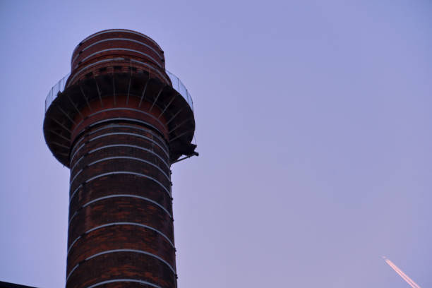 istock Industrial Chimney at Dusk 2178328366