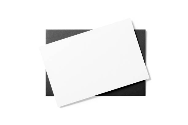 istock Black paper envelope mockup with paper sheet isolated on a white background. 2178328580
