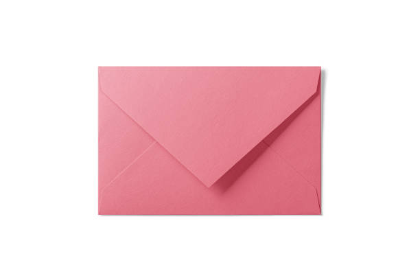 istock Pink paper envelope mockup isolated on a white background. 2178328610