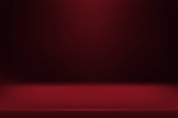 istock Limbo maroon background. Abstract dark gradient backdrop. Color wall of studio, room, stand for product display or photo. Modern banner with empty place for advertising text. Vector illustration 2178329142