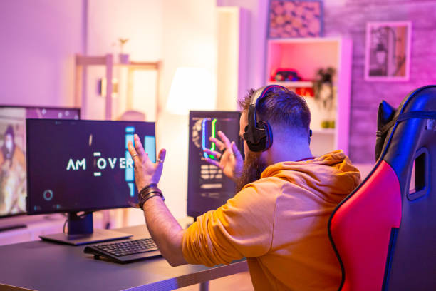 istock Upset professional gamer because he lost an important game 2178331057