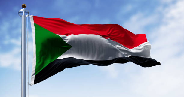 istock Sudan national flag waving in the wind 2178332031