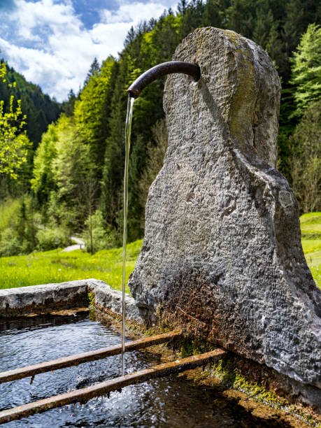 istock Mountain landscape in Asiago, with fountain 2178333673