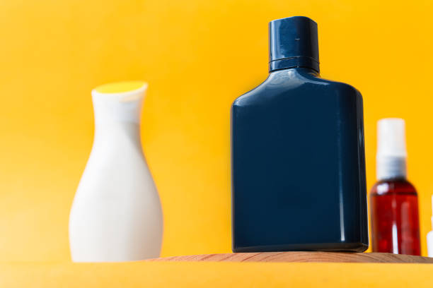 Cosmetic and skin care container on white background