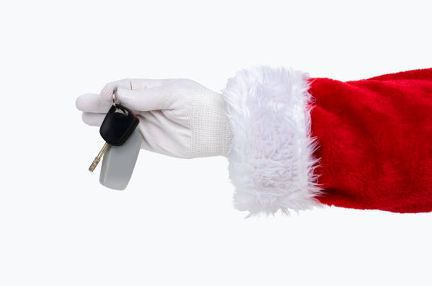 istock Santa Claus giving a car key 2178341313