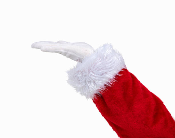 istock Santa Claus with palm up 2178341340