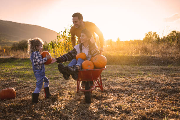 Family in the Pumpkin Patch