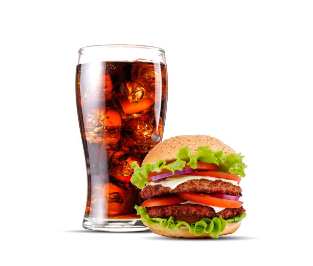istock A classic combination of a cola and hamburger 2178342570