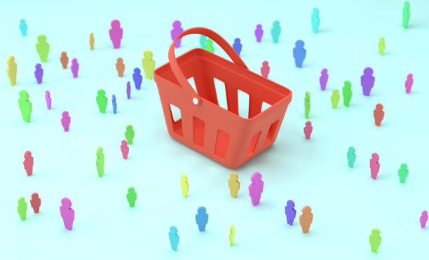 istock Human Crowd icon Surrounding Shopping Cart 2178346442