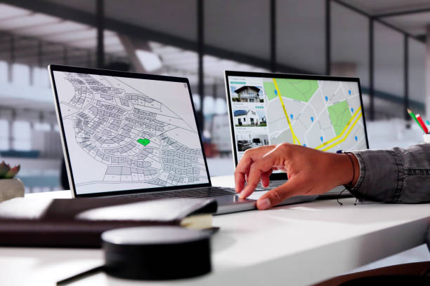 istock Cadastre City Building Survey Map 2178352029