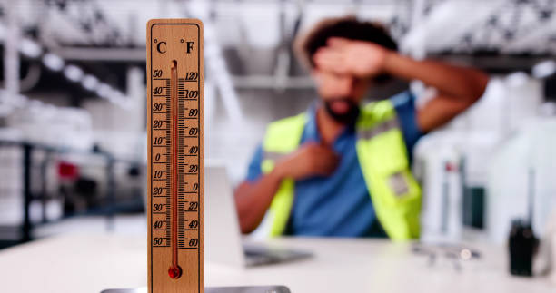 istock Hot Weather Temperature Rise At Factory 2178352325