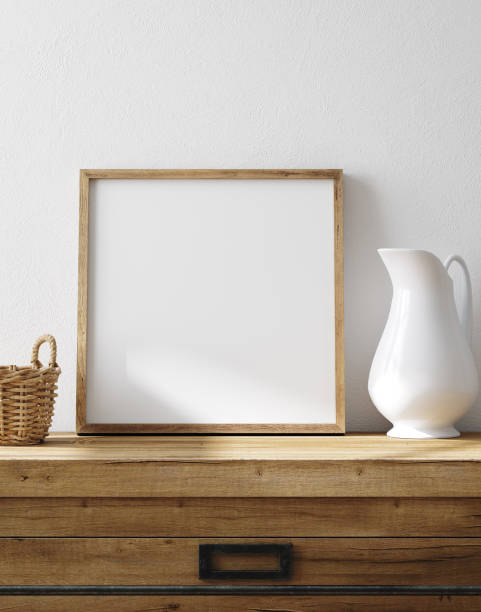 istock Mock up poster frame in kitchen interior, Farmhouse style 2178352684