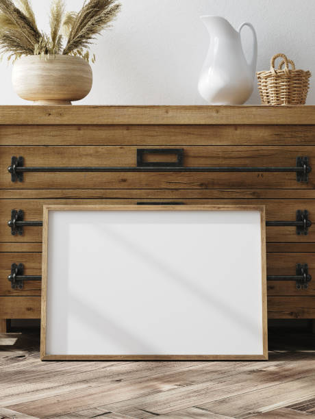 istock Mock up poster frame in kitchen interior, Farmhouse style 2178352700