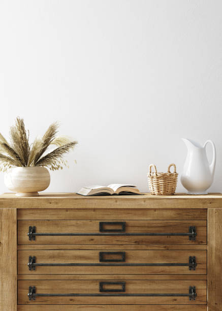 istock Wall mock up in kitchen interior, Farmhouse style 2178352707