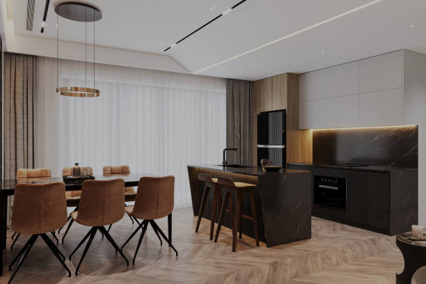 istock Contemporary Kitchen and Dining Area with Minimalist Design 2178353458