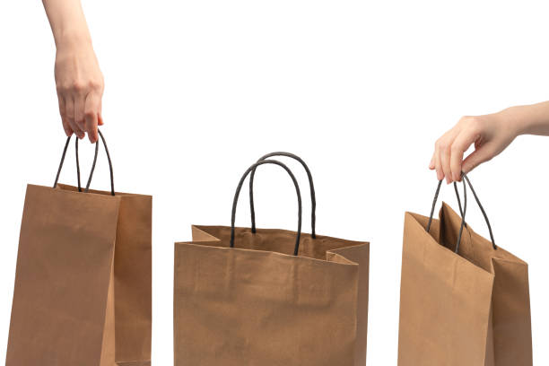 istock Paper bag isolated on a white background. 2178353648